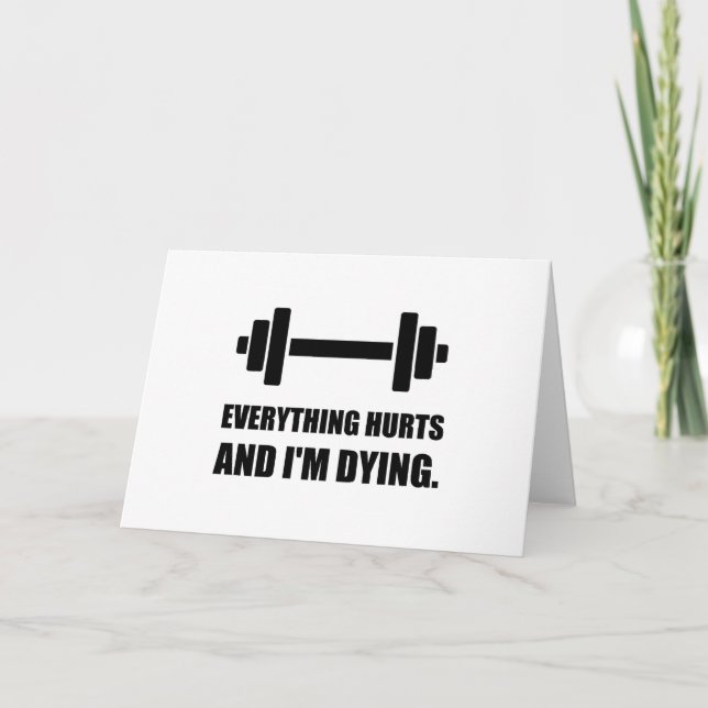 Everything Hurts Dying Workout Card (Front)