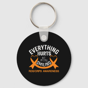 Everything Hurts I'm Still Smiling - Rsd Crps Awar Keychain