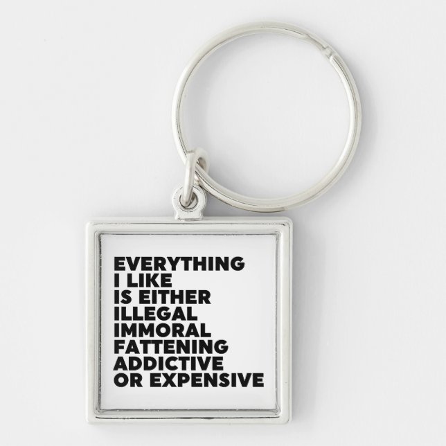 Everything I Like Keychain (Front)