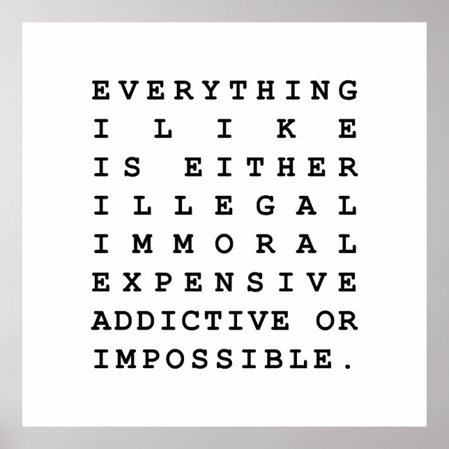 Everything I Like Poster (Front)