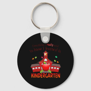 Everything I Really Need Know I Learned In Kinderg Keychain