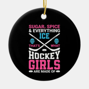 Everything Ice Hockey Girls Ceramic Ornament