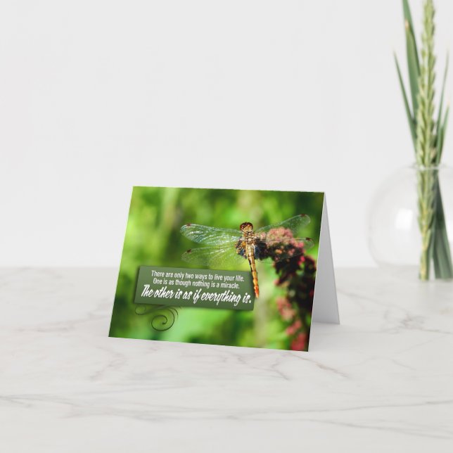 "Everything is a miracle" Inspirational Quote Thank You Card (Front)