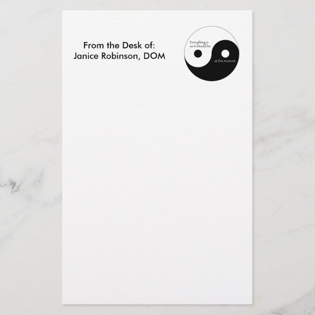 Everything Is As It Should Be Stationery (Front)