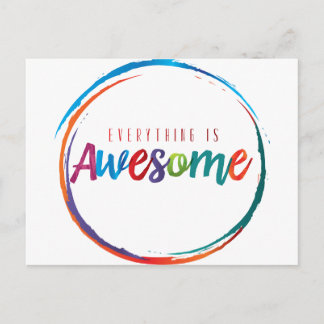 Everything is Awesome Postcard