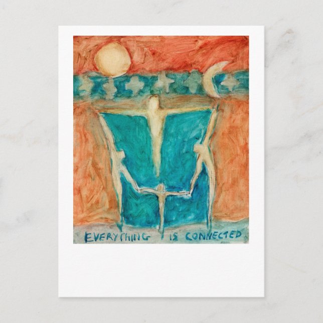 Everything is connected and co exists. postcard (Front)