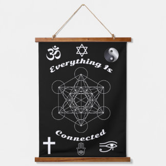 Everything Is Connected Wood Topped Wall Tapestry