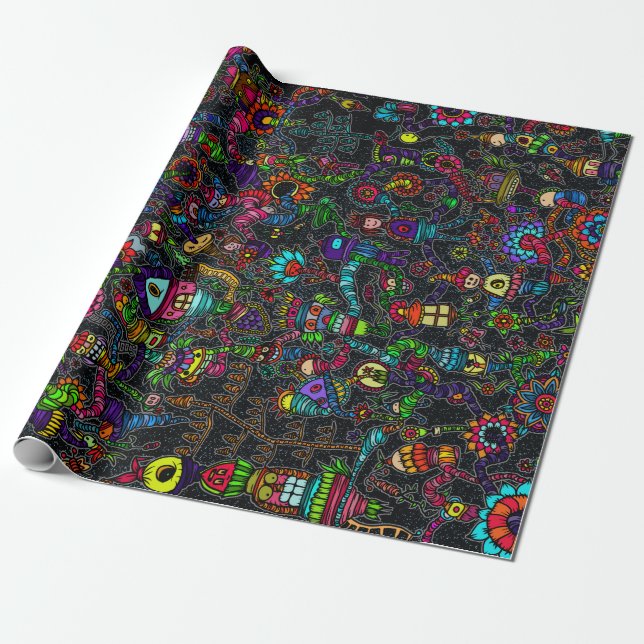 Everything is connected wrapping paper (Unrolled)