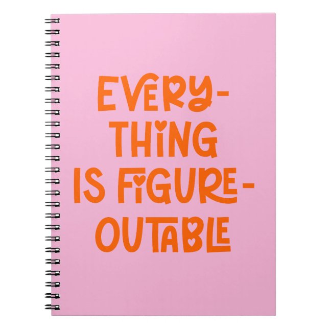 Everything is figure-outable quote notebook (Front)