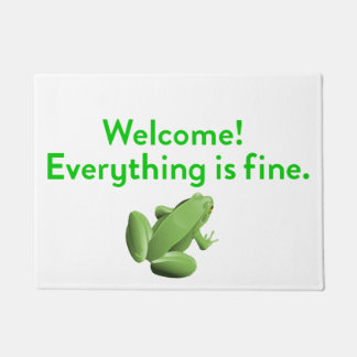 Everything is Fine Frog Doormat