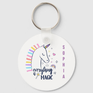 Everything Is Magic Unicorn Keychain