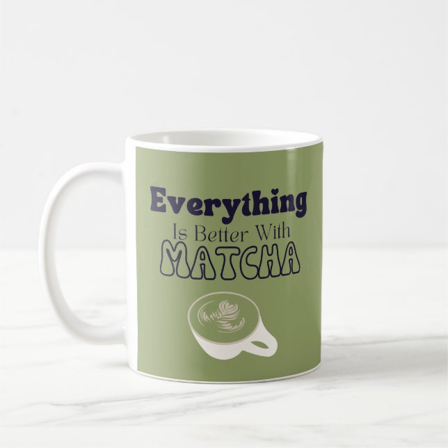 Everything Is Matcha Coffee Mug (Left)