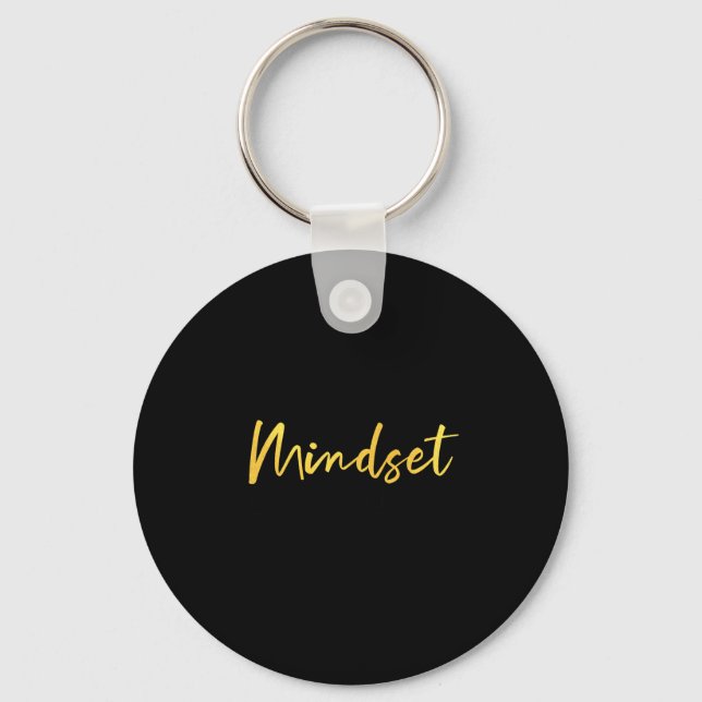 Everything Is Mindset Inspirational Mind Motivatio Keychain (Front)