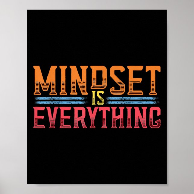 Everything Is Mindset Inspirational Mind Motivatio Poster (Front)