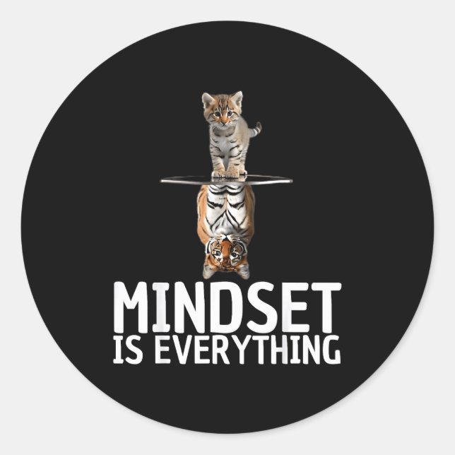 Everything Is Mindset Insrational Mind Motivationa Classic Round Sticker (Front)