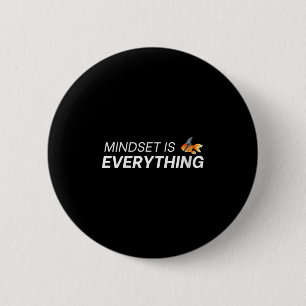 Everything Is Mindset Shark Fin Goldfish Vintage Q 2 Inch Round Button
