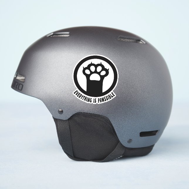 Everything is Pawssible Sticker (Helmet Side)