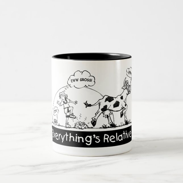 Everything is Relative Two-Tone Coffee Mug (Center)