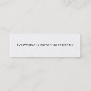 Everything Is Unfolding Perfectly Mini Affirmation Loyalty Card
