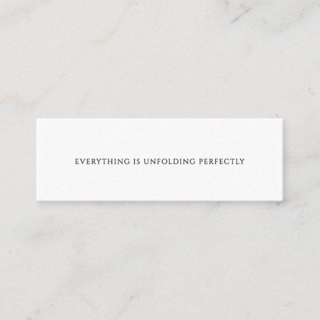 Everything is Unfolding Perfectly | Reminder Card (Front)