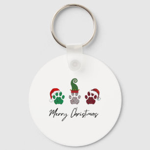 Everything Italian Greyhound Merry Christmas Paw P Keychain