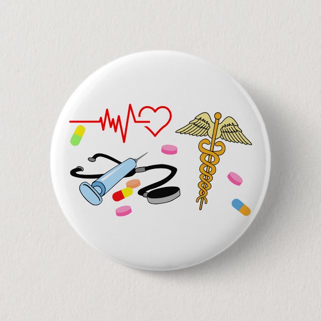 Everything medical 2 inch round button (Front)