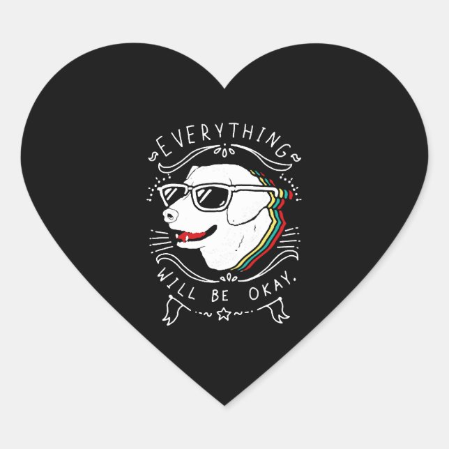 Everything Okay Heart Sticker (Front)