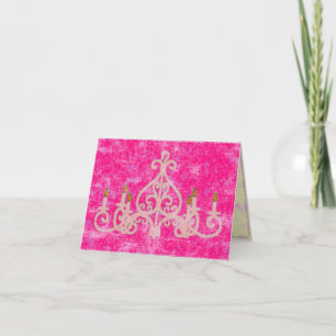 Everything Pink Chandelier ~ Card / Invitations