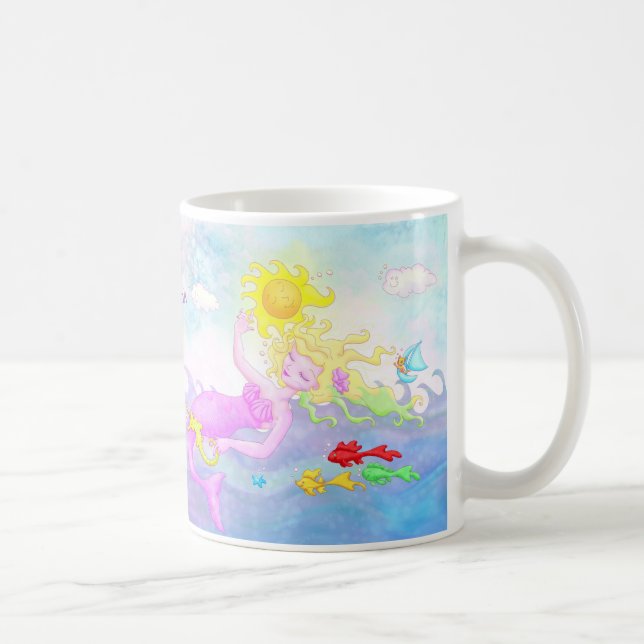 "Everything Pink, I Think" Mermaid Mug (Right)