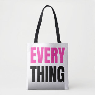 Everything Pink Tote Bag   Trendy Statement Tote