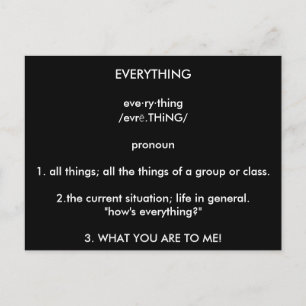 "EVERYTHING" Postcard