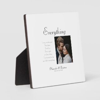 Everything Script Overlay Couples Personalized Plaque