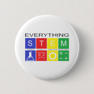 Everything STEM - Black Text 2 Inch Round Button