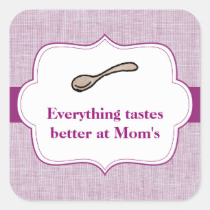 Everything Tastes Better Square Sticker