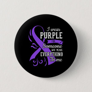 Everything To Me Epilepsy Day Purple Ribbon Epilep 2 Inch Round Button
