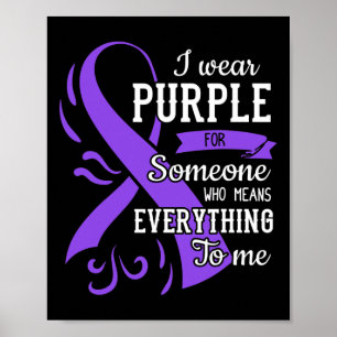 Everything To Me Epilepsy Day Purple Ribbon Epilep Poster