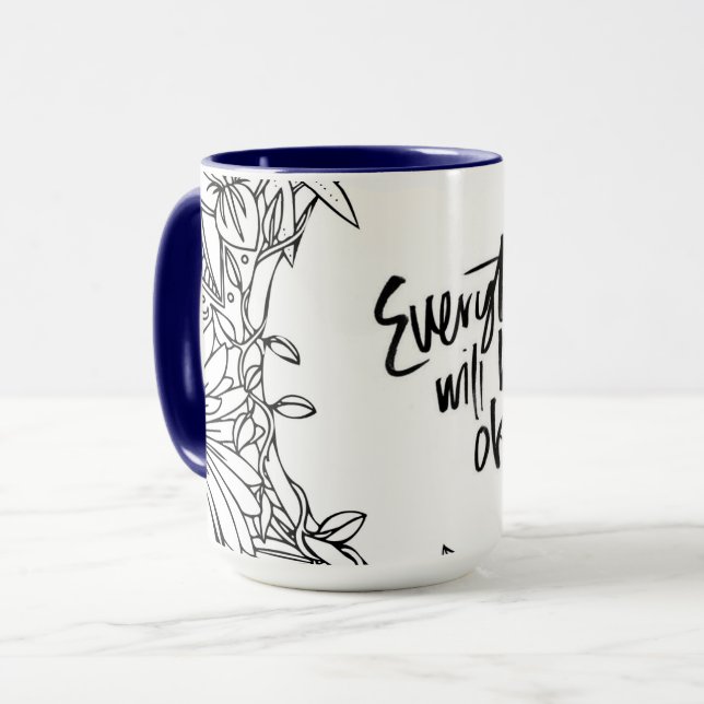 Everything will be ok, original design Mug (Front Left)