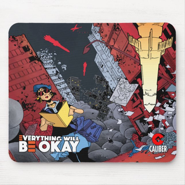 Everything Will Be Okay v2 title logo mouse pad (Front)