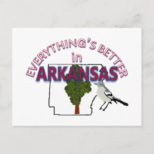 Everything's Better in Arkansas Postcard