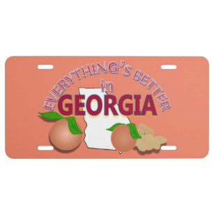 Everything's Better in Georgia Graphics License Plate