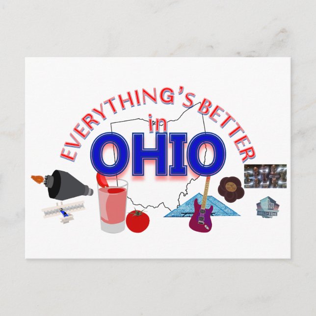 Everything's Better in Ohio Postcard (Front)