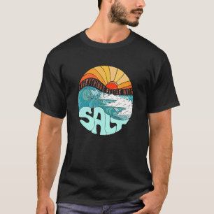 Everythings Better With Salt Vintage Retro Sunset T-Shirt