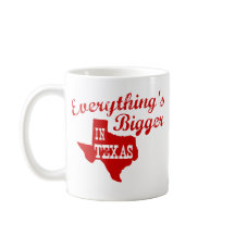Everything's bigger in Texas State Shape Mug