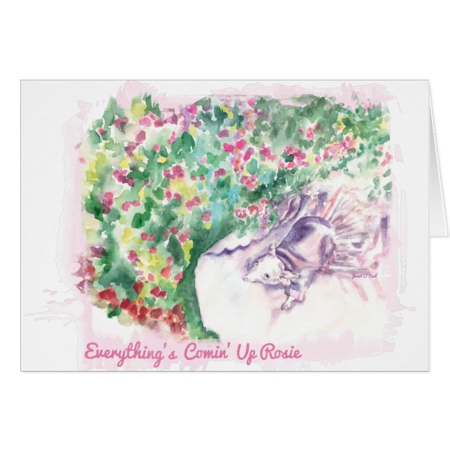 Everything's Comin' Up Rosie Card (Front Horizontal)