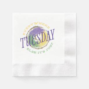 Everywhere Else Mardi Gras Napkin