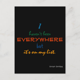 everywhere - susan sontag postcard