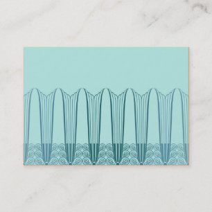 EVE'S BALCONY, Art Deco Ironwork in Aqua and Teal Business Card