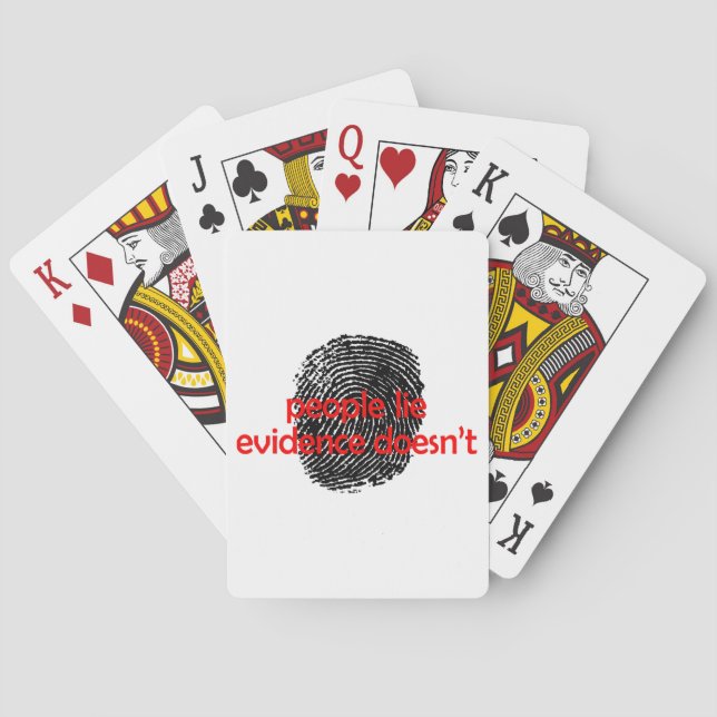 Evidence Doesn't Lie Playing Cards (Back)