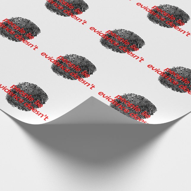 Evidence Doesn't Lie Wrapping Paper (Corner)