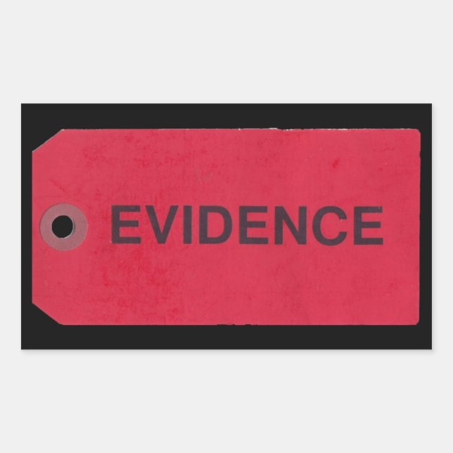 Evidence Tag Rectangular Stickers (Front)